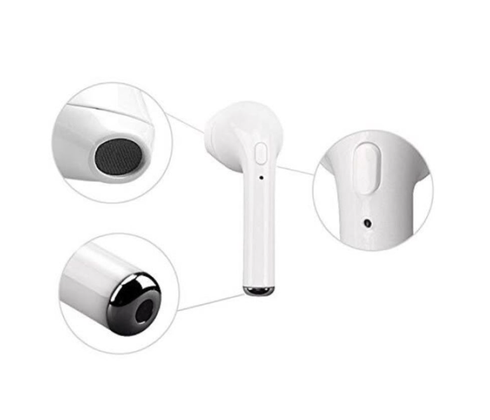 Bluetooth In-Ear Earphones With Mic And Charging Box - White - Zoom Image 2