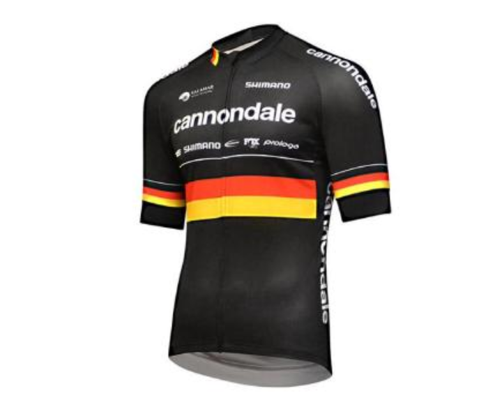 Cycling Large Jersey Full Zip Coolmax Polyester Cannondale Orange Design - Black - Zoom Image 1