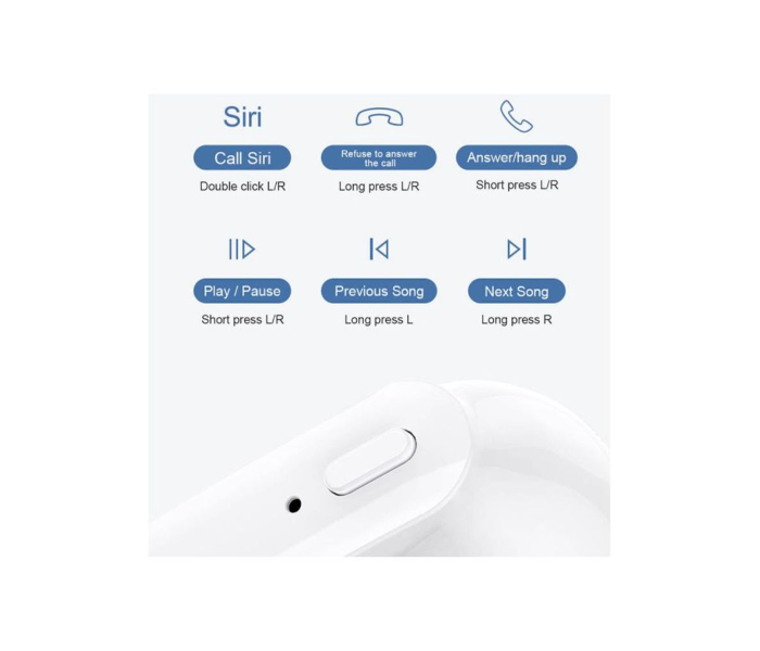 JR-T04s Bluetooth Earbuds - White - Zoom Image 2