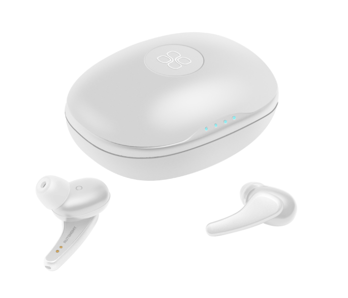 Promate Autonomy True Wireless Earbuds with Wireless Charging Case - White - Zoom Image 1