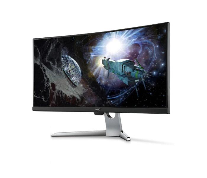 BenQ EX3501R 2K Ultrawide WQHD HDR 35 Inch Curved Gaming Monitor for Sim Racing - Black and Silver - Zoom Image 1