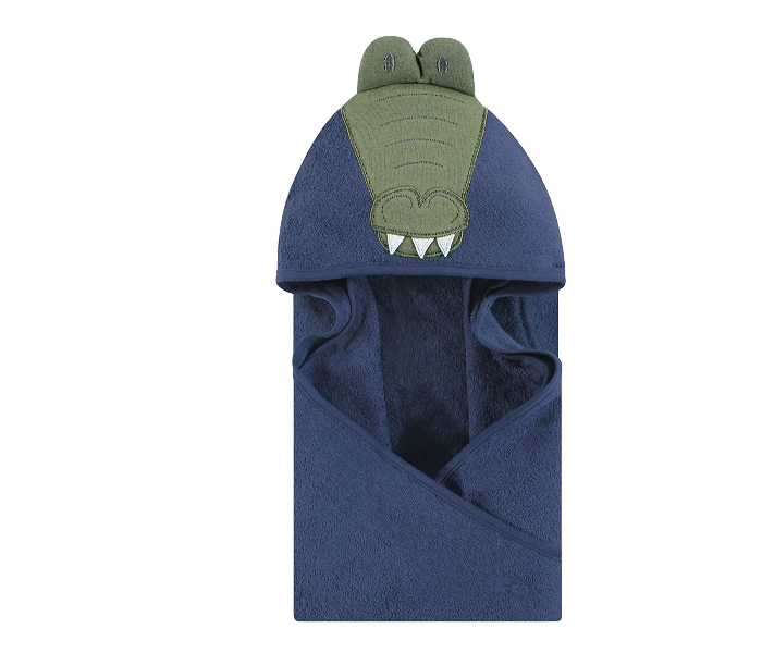 Hudson Baby Unisex Baby Cotton Alligator Face Hooded Towel - Zoom Image