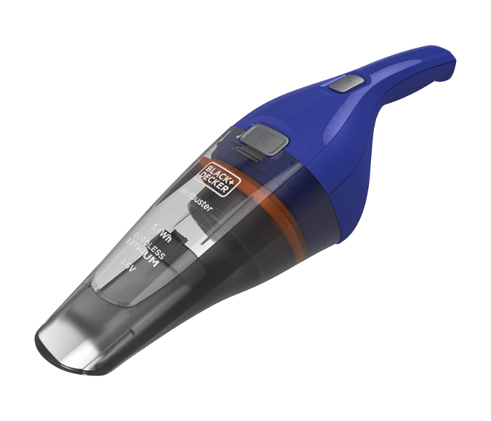 Black and Decker NVC115WA-B5 5.4W Cordless Handheld Vacuum Dustbuster - Blue and Grey - Zoom Image 1