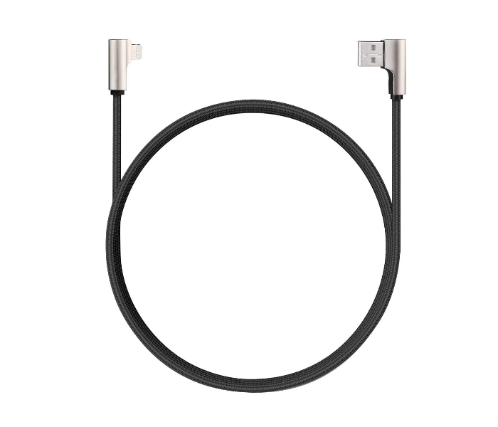 Aukey 90 Degree MFi Lightning 8 PIN Sync and Charging Cable - Black - Zoom Image 1