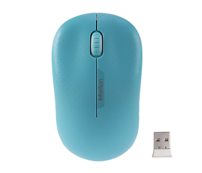 Meetion R545 Cordless Optical USB Computer 2.4GHz Wireless Mouse - Sky Blue - Zoom Image