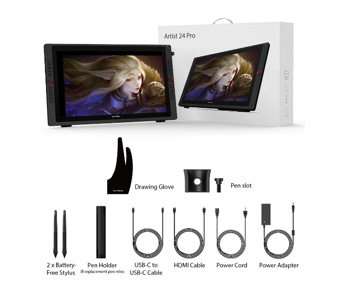 XP-Pen ARTIST24PRO 23.8 inch Display Graphic Tablet - Black - Zoom Image 8