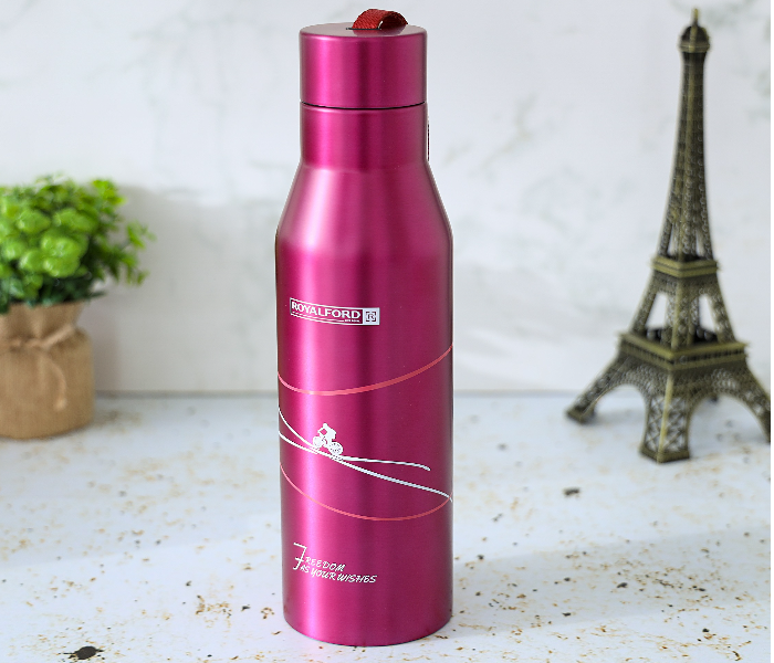 Royalford RF6606 720ml Stainless Steel Vacuum Bottle - Pink - Zoom Image 1