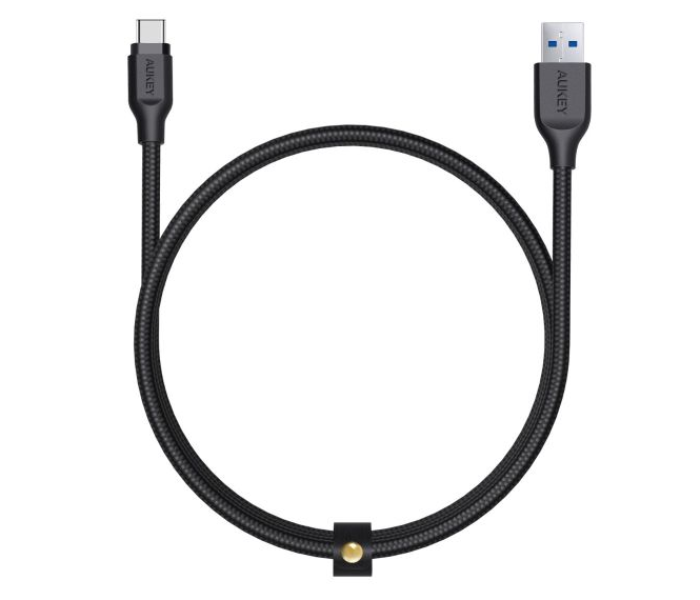 Aukey 1.2 Meter Aluminum Head USB Type C Braided Cable - Black - Zoom Image 1