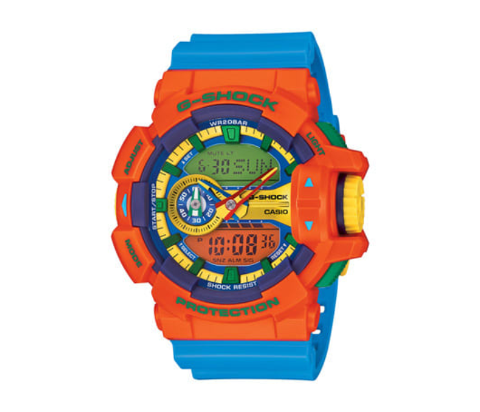 Casio GA-400-4ADR G-Shock Analog Digital Watch - Orange And Blue - Zoom Image