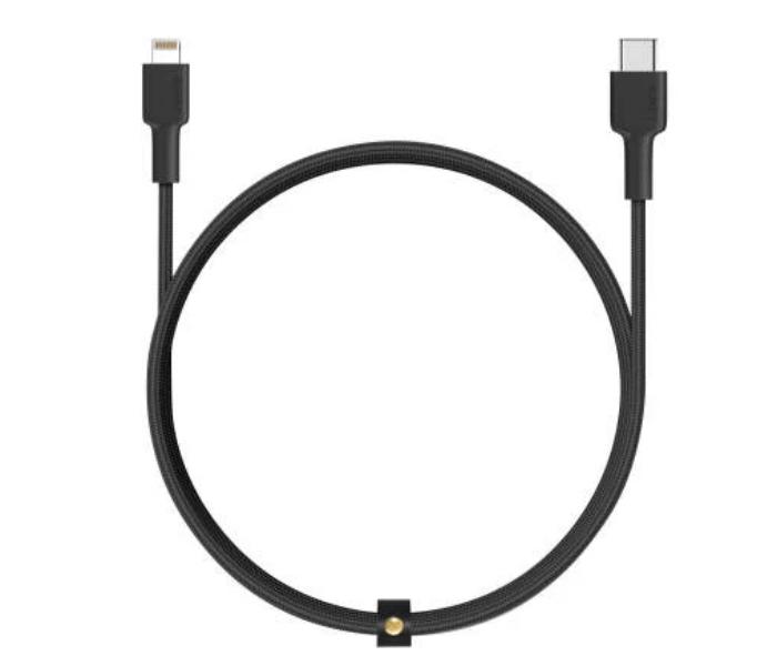 Aukey 1.2 Meter Braided Nylon MFi USB-C to Lightning Cable - Black - Zoom Image 1