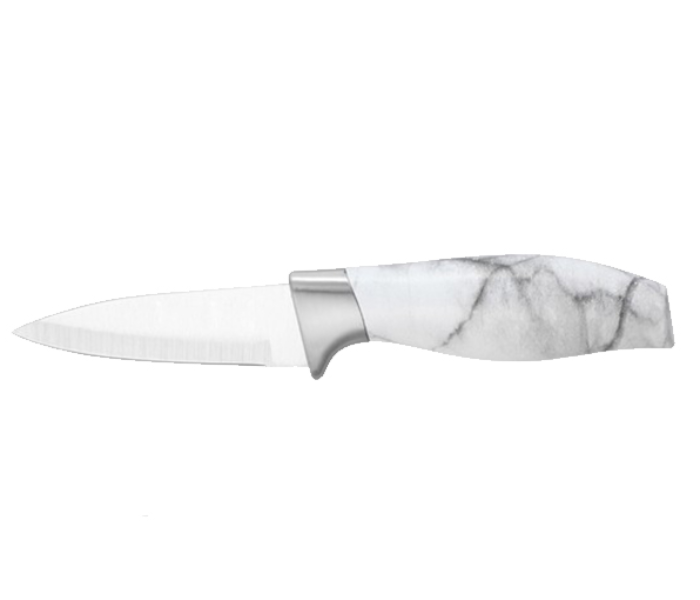 Royalford RF9535 3.5-inch Marble Designed Paring Knife - White & Grey - Zoom Image 1