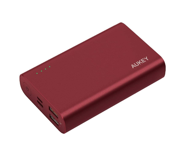 Aukey 10000mAh Alum USB-C Powerbank with Quick Charge 3.0 - Red - Zoom Image 1