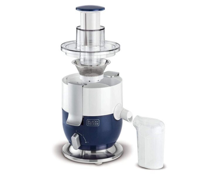 Black and Decker JE350-B5 1000W Juicer Extractor with Large Feeding Chute - White and Blue - Zoom Image 1