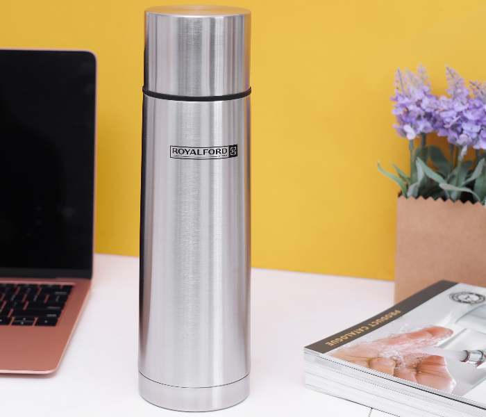 Royalford RF9782 1000 ML Stainless Steel Vacuum Bottle -  Silver - Zoom Image 1