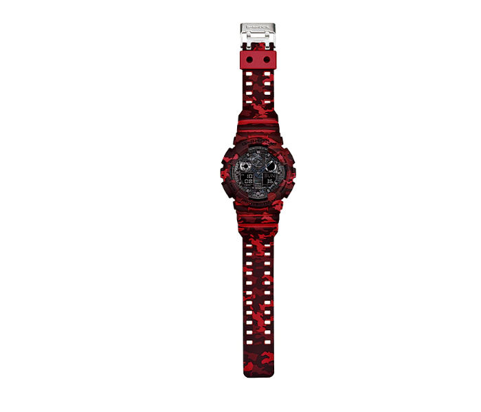 Casio GA-100CM-4A G-Shock Special Color Model Analog Digital Watch - Red and Black - Zoom Image 2