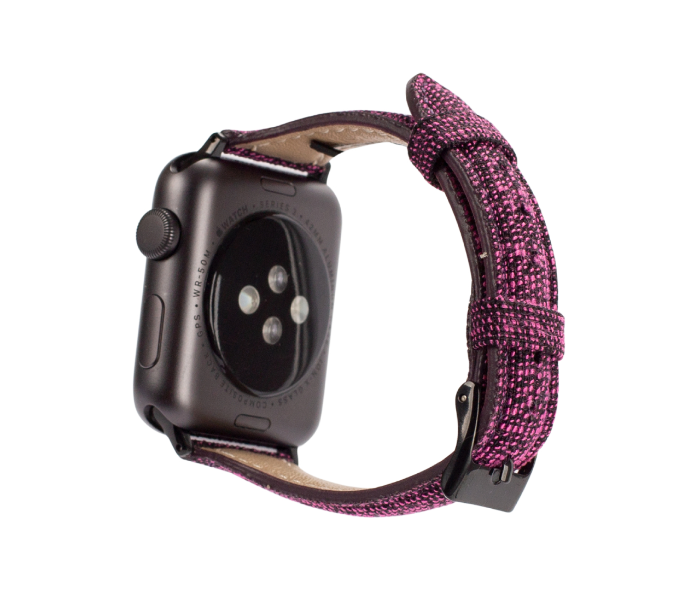 Promate TARTAN-38ML 38mm Canvas Watch Strap for Apple Watch Series - Purple - Zoom Image 3