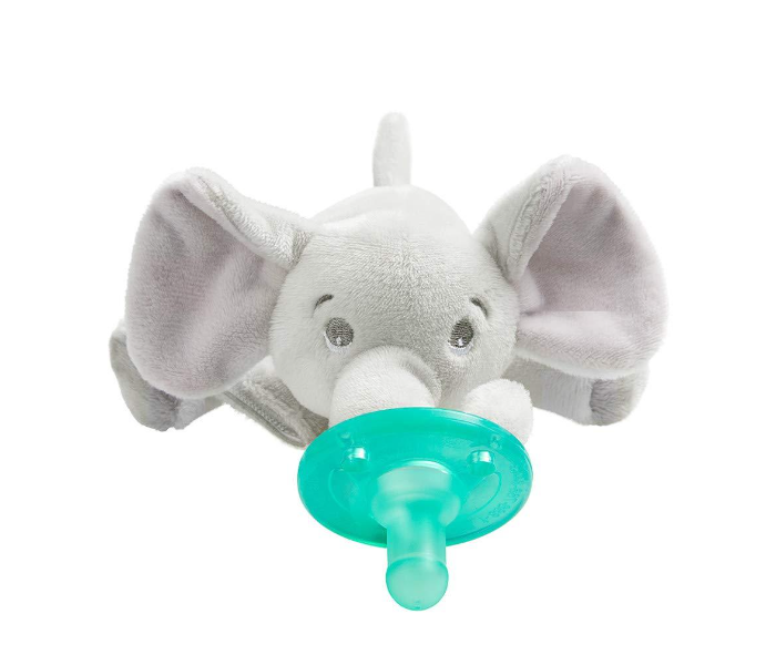 Philips Avent Soothie Snuggle Pacifier Holder with Detachable Pacifier - Elephant - Zoom Image