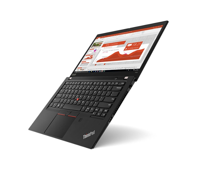 Lenovo ThinkPad T490 20N2000LAD 14.0 Inch FHD Intel Core i7-8565U Processor 16GB RAM DDR4 512GB SSD Arabic Keyboard Win10 Pro - Black - Zoom Image 2