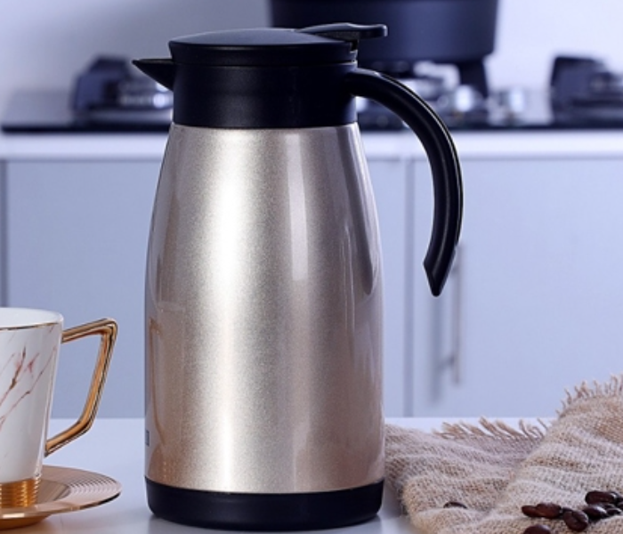 Royalford RF8304 1 Litre Stainless Steel Mini Vacuum Flask - Gold - Zoom Image 1