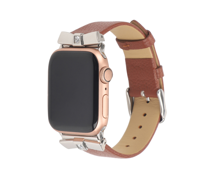 Promate SCEPTER-38ML 38mm Leather Watch Strap for Apple Watch Series - Brown - Zoom Image 2