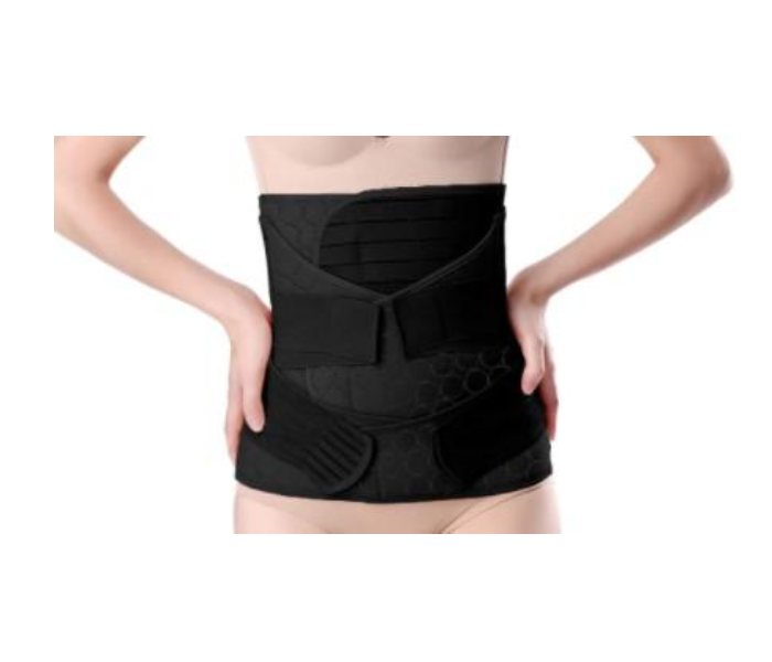 3 in 1 Postpartum Belly or Waist Recovery Wrap - Black - Zoom Image