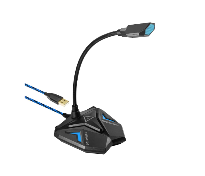 Promate Streamer USB Gaming Microphone - Black and Blue  - Zoom Image 1