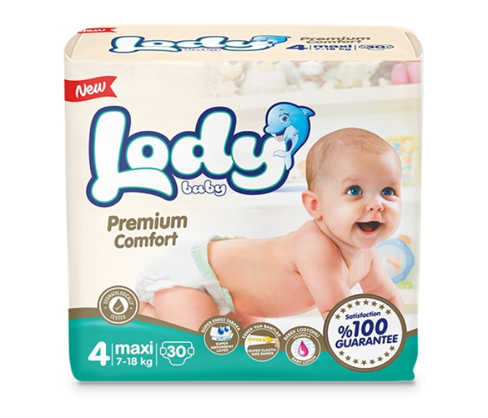 Lody Baby 30 Pieces Maxi Size 4 Twin Pack Baby Diaper - Zoom Image