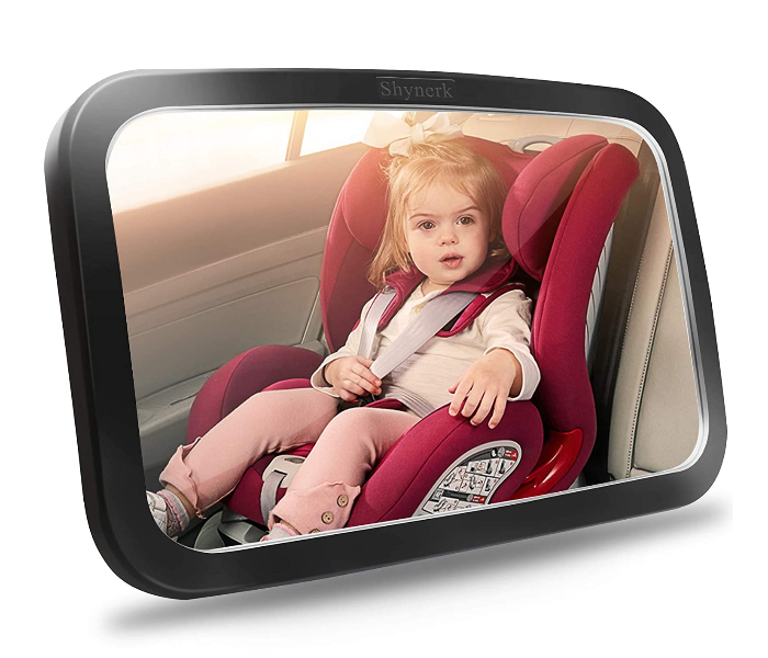 Baby Seat Mirror for Rear Facing Infant with Wide Crystal Clear View - Zoom Image