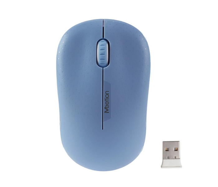 Meetion R545 Cordless Optical USB Computer 2.4GHz Wireless Mouse - Blue - Zoom Image