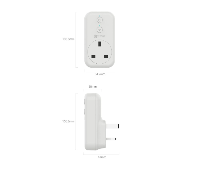 EZVIZ by Hikvision CS-T31-16B-UK T31 Smart Plug - White - Zoom Image 2