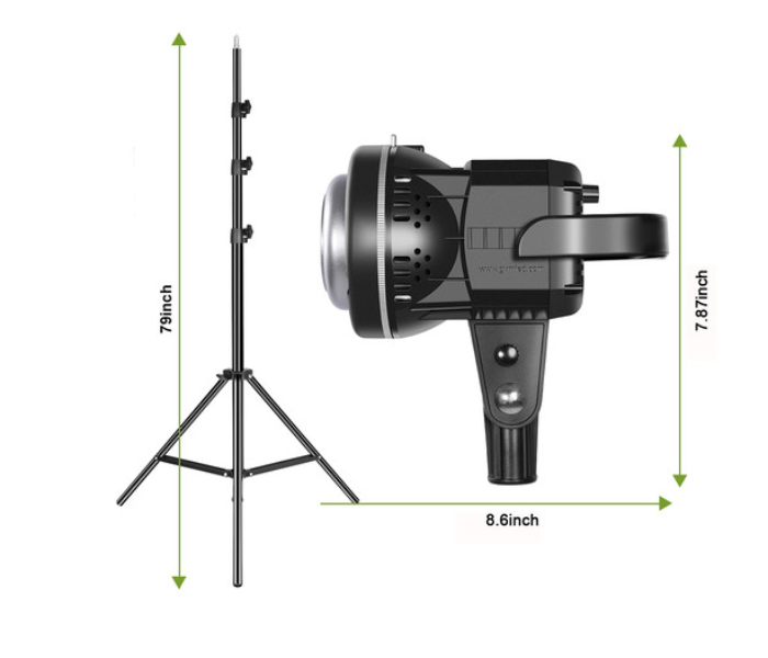 GVM LS-P80S-2D Daylight-Balanced LED Video Soft Light Kit with Filters - Black - Zoom Image 2