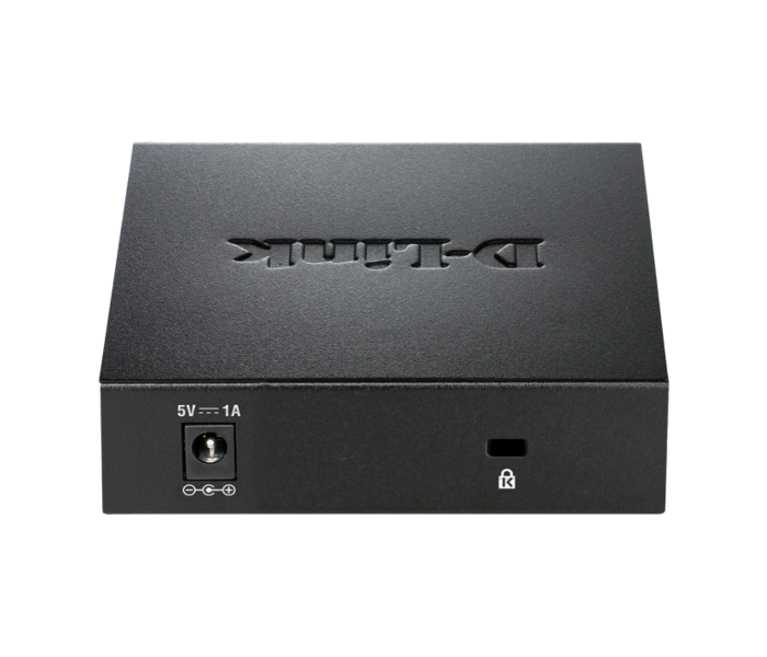 D Link DGS 105 5 Port Gigabit Desktop Switch - Black - Zoom Image 3