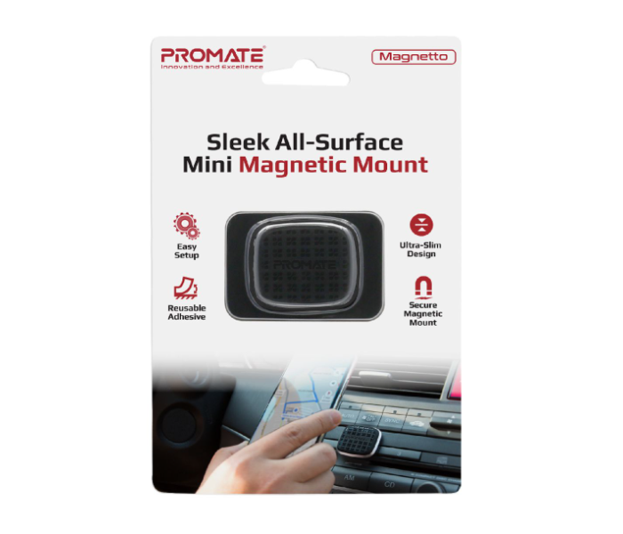 Promate Magnetto Magnetic Car Mount - Black - Zoom Image 5