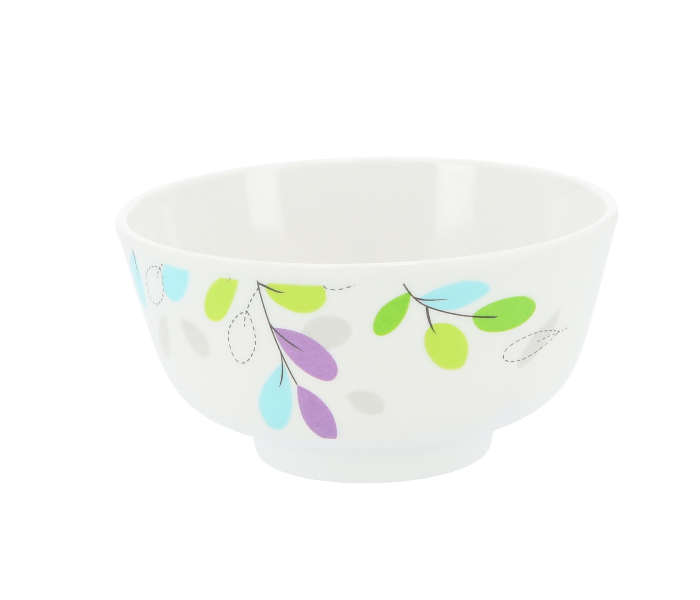 Royalford RF7264 4.1-inch Melamine Bowl - White & Green - Zoom Image 3