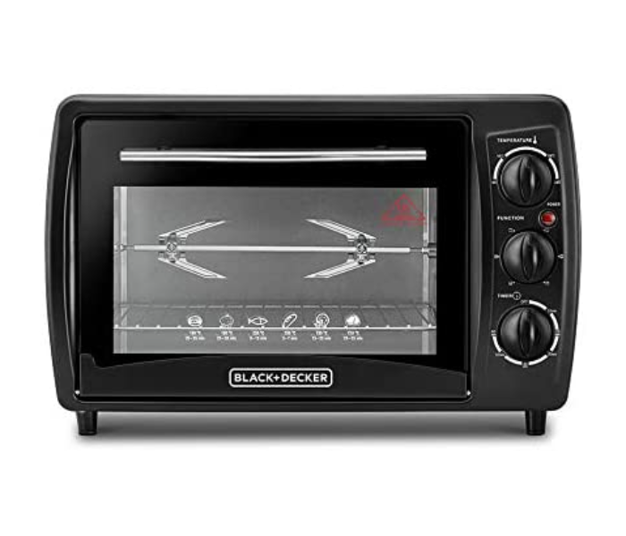 Black and Decker TRO19RDG-B5 19 Litre Toaster Oven with Double Glass and Rotisserie - Black - Zoom Image 2