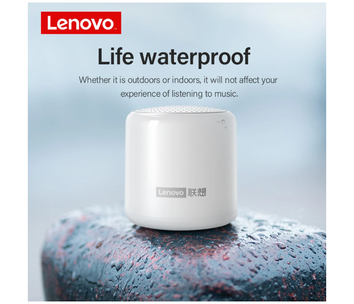 Lenovo L01 Mini Wireless Bluetooth 5.0 Portable Speaker - White - Zoom Image 2