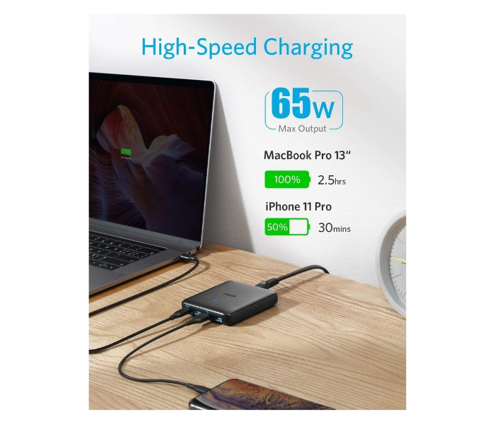 Anker A2045 PowerPort Atom III Slim USB C Charger - Black - Zoom Image 3