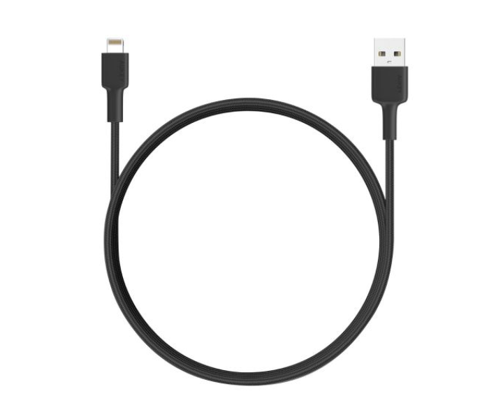 Aukey 2 Meter MFi Lightning 8 PIN Sync and Charging Cable Braided Cable - Black - Zoom Image 1