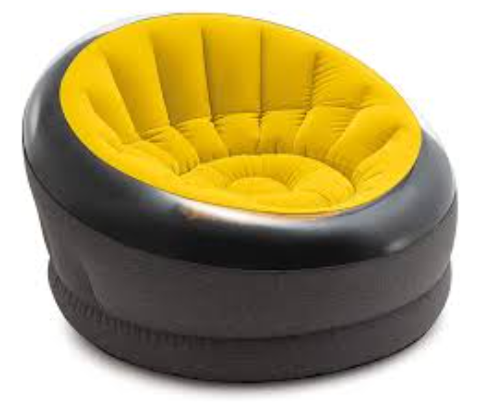 Intex 66582 Empire Inflatable Chair- Yellow - Zoom Image 1