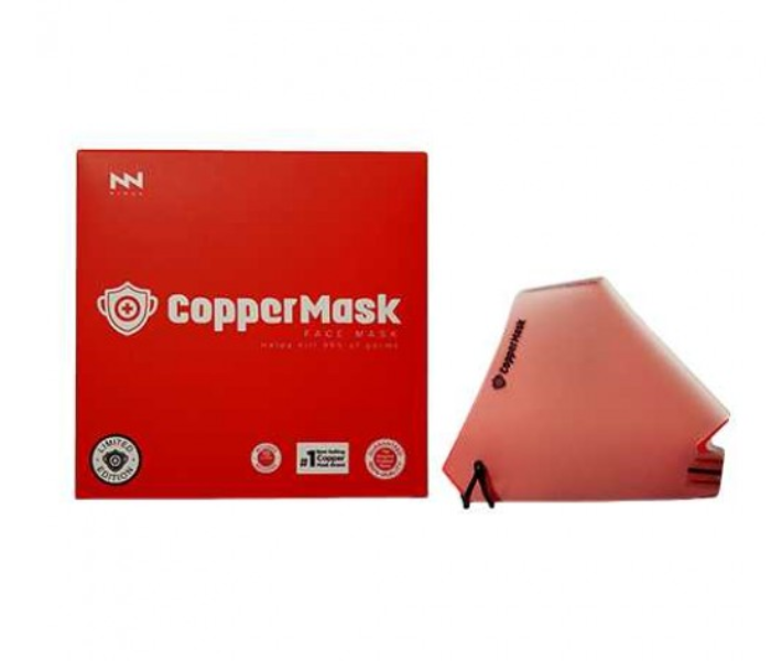 Copper Mask 2.0 Limited Edition Face Mask with Anti Bacterial Layer - Red - Zoom Image 1