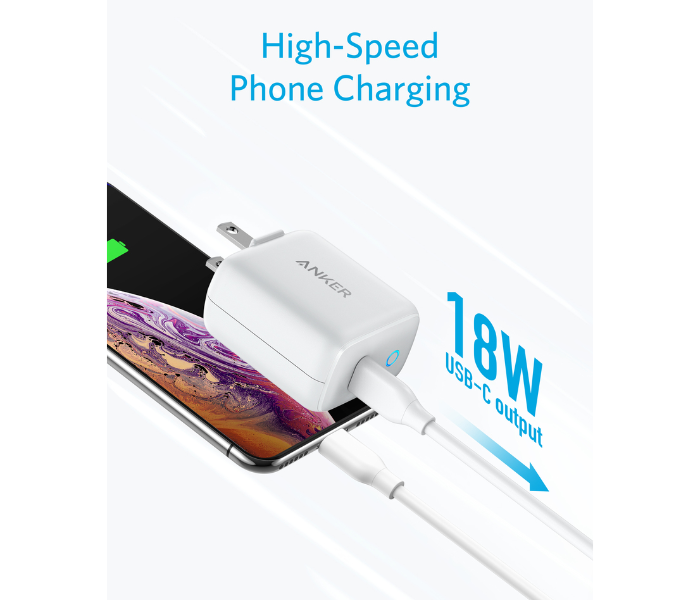 Anker A2019 18W Power Delivery USB C Charger - White - Zoom Image 2