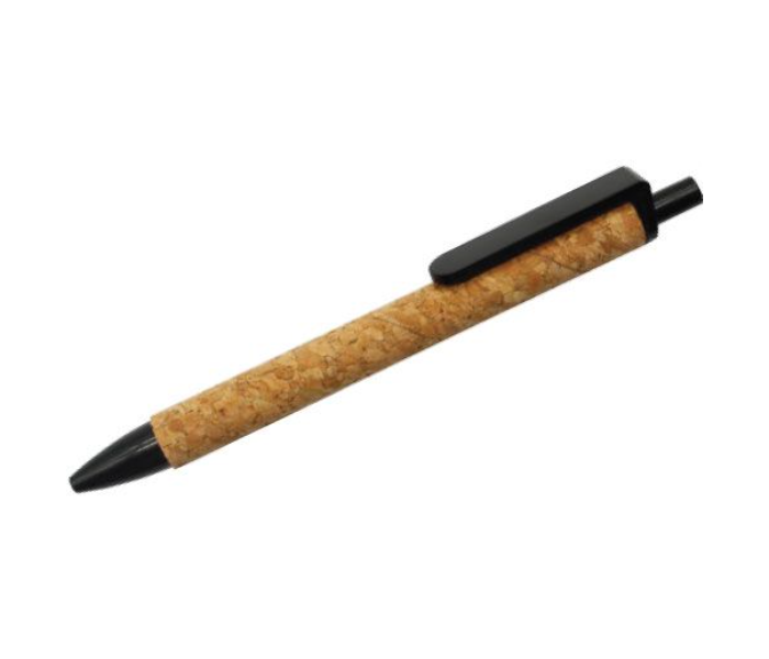 SS Eco Friendly Wheat Straw And Cork Pen - Black - Zoom Image