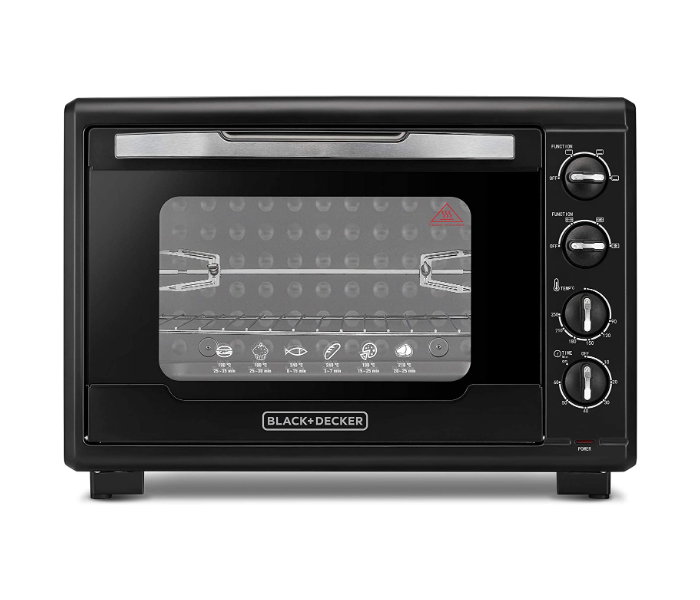 Black and Decker TRO55RDG-B5 2000W Double Glass Toaster Oven - Black - Zoom Image 1