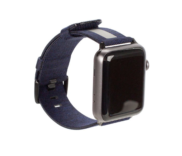 Promate GLOW-42SM 42mm Canvas Watch Band for Apple Watch - Dark Blue and Grey - Zoom Image 3