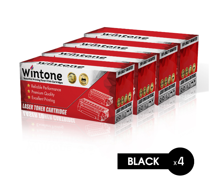 Wintone Set of 4 Pack Laser Toner Cartridge TN3380 TN750 for Brother MFC - Black - Zoom Image