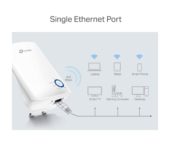 TP-Link WA850RE 300Mbps Universal Wireless N Wifi Range Expand Extender Booster Signal Indicator - White - Zoom Image 5