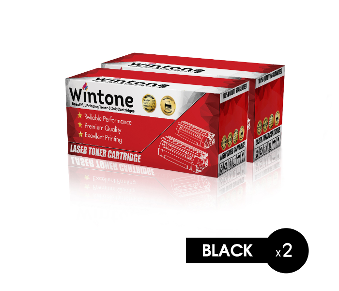 Wintone Set of 2 Pack C8543 X43X Laser Toner Cartridge for HP LaserJet - Black - Zoom Image