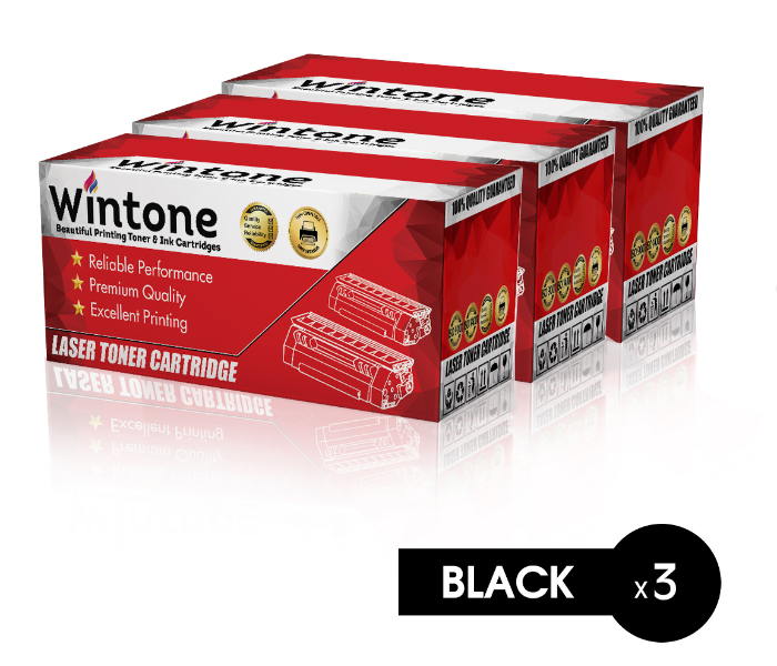 Wintone Set of 3 Pack CF244A 44A Laser Toner Cartridge is Compatible for HP LaserJet Pro M15a - Black - Zoom Image