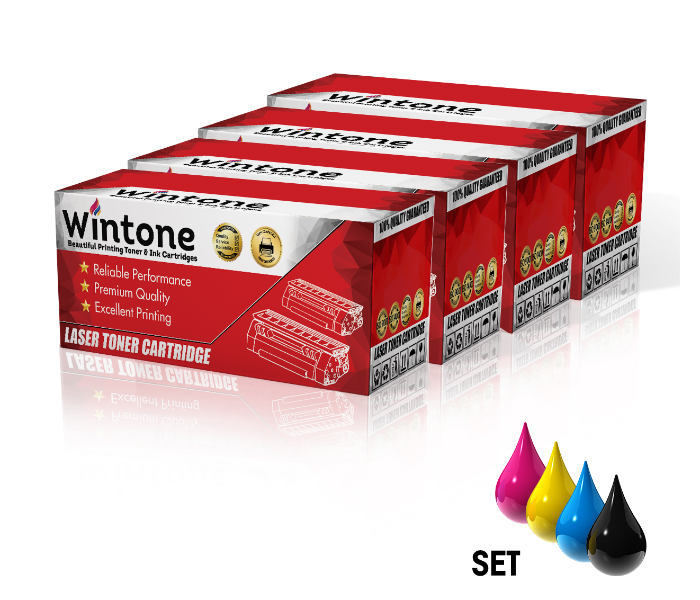 Wintone Compatible Set of 4 Pack Toner Cartridges CF530A 205A for HP Color LaserJet Pro MFP - Black,Cyan,Yellow and Magenta - Zoom Image