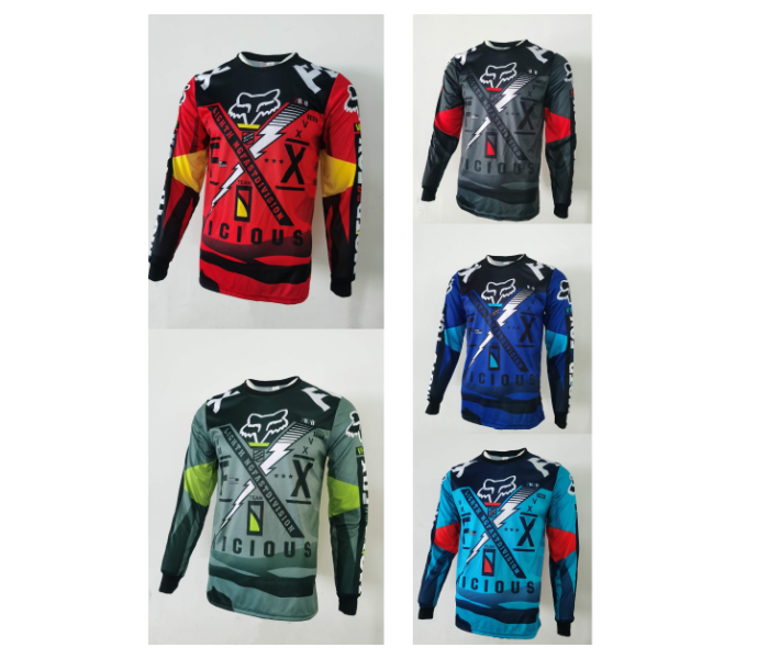 Sublimated FX1 Longsleeves Jersey DOUBLE XL for Cycling and Scooters  - Army Green - Zoom Image 2